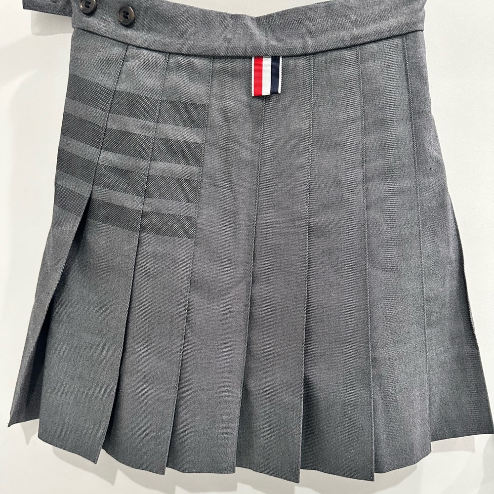 Thom Browne 4 Bar Pleated Mini Skirt